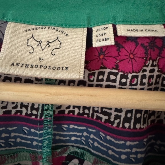 Anthropologie Vanessa Virginia ‎ Takato Kimono Sleeve Silk Tunic Size 6 Petite - Picture 5 of 7